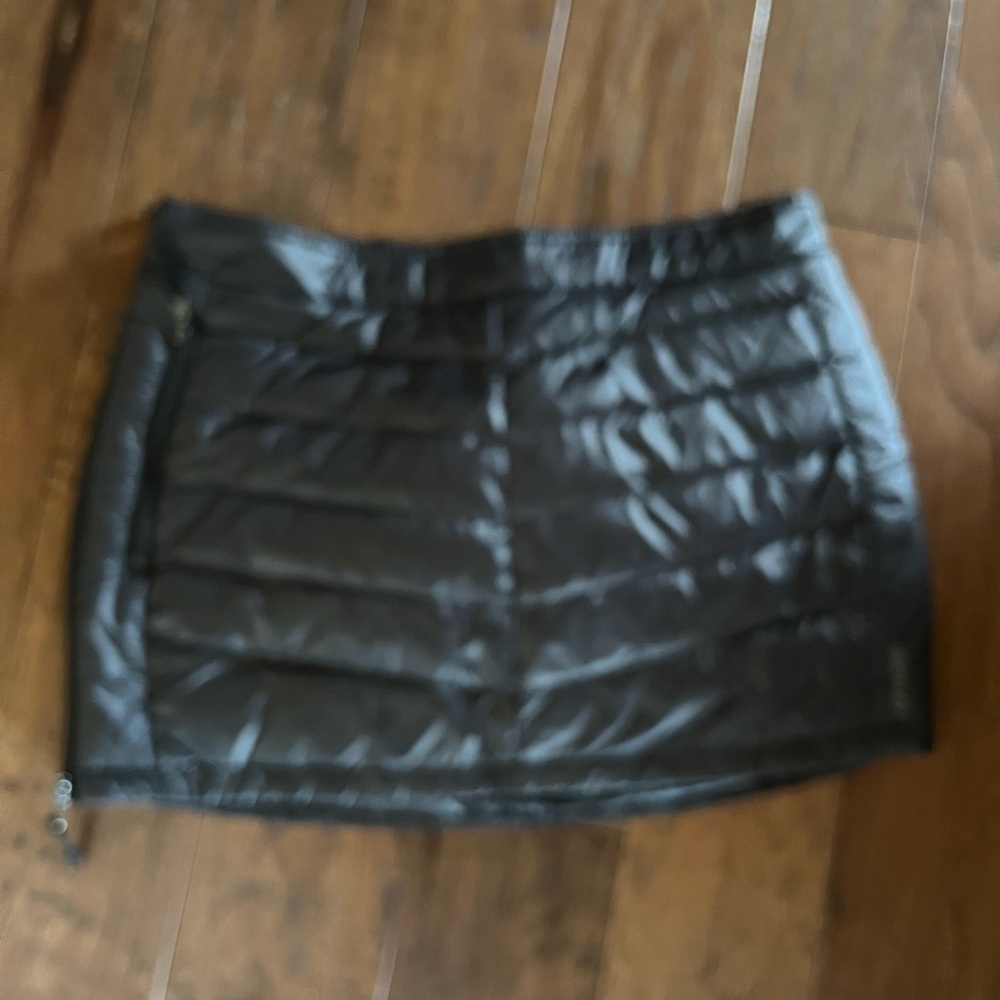 Black Quilted Bubble Mini Skirt